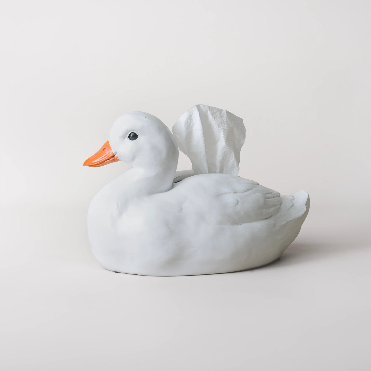 Boîte à mouchoirs Canard Câlin en forme de canard blanc