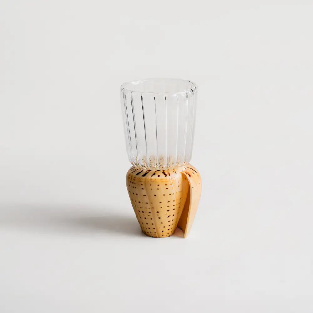 Collection Coquillage d’Or – verre à eau design artisanal