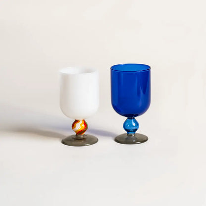 Coffret de deux verres à vin Éclat de Perle artisanaux