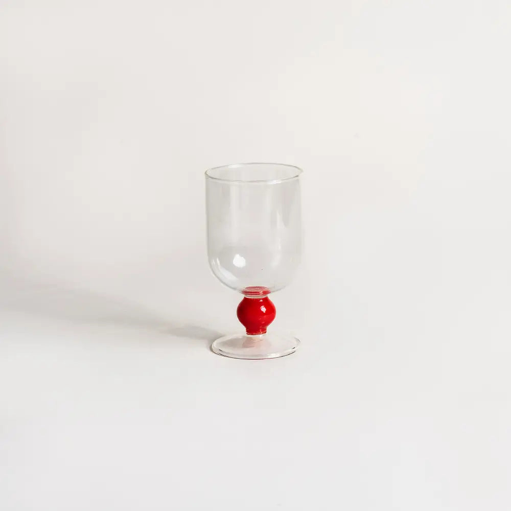 verres à vin design bleu et blanc avec pied original