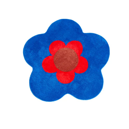 tapis floral bleu Kolviva