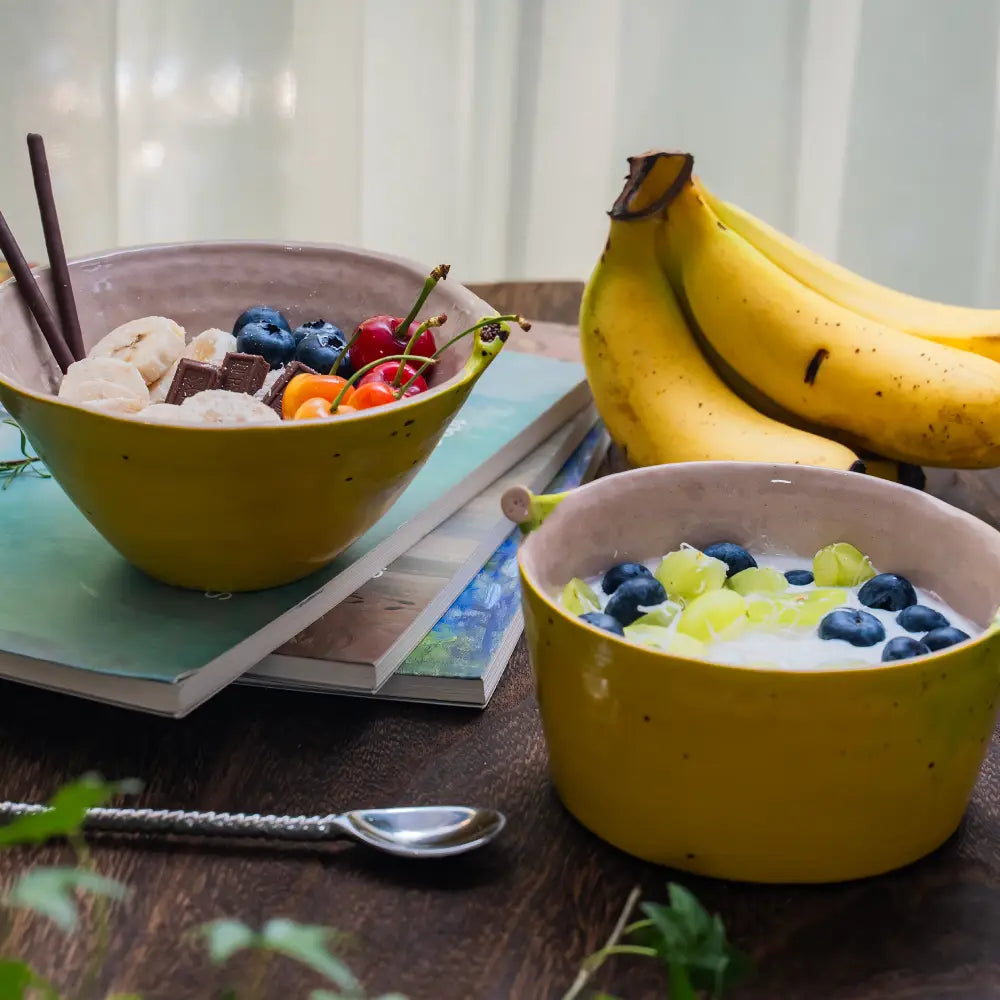 Vaisselle en céramique en forme de banane – bol artisanal