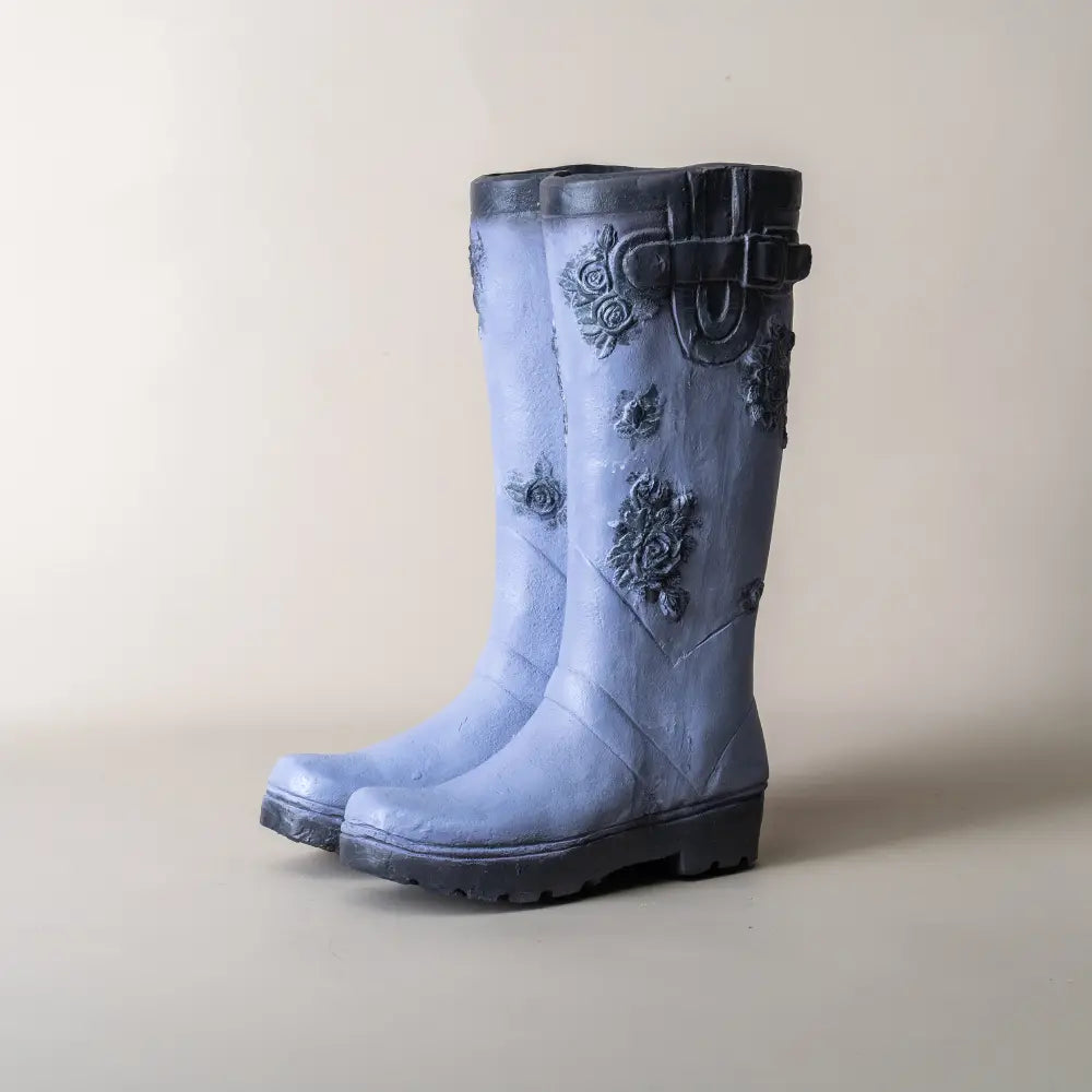 pot de fleur pour extérieur bottes fleuries en résine