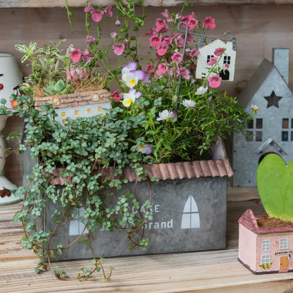 jardinière maison miniature déco pot de fleurs intérieur