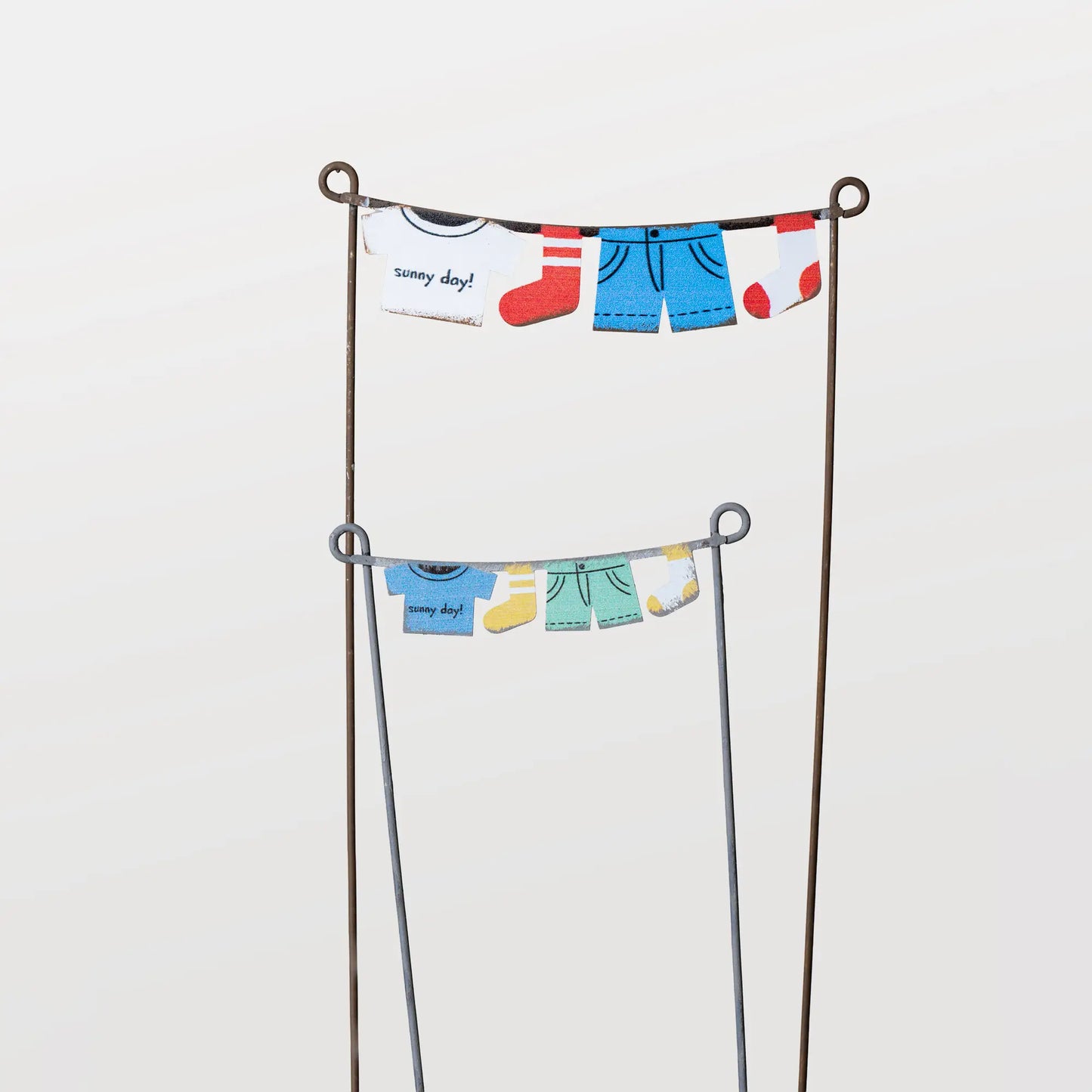 décoration de pot de fleurs en métal piques colorées