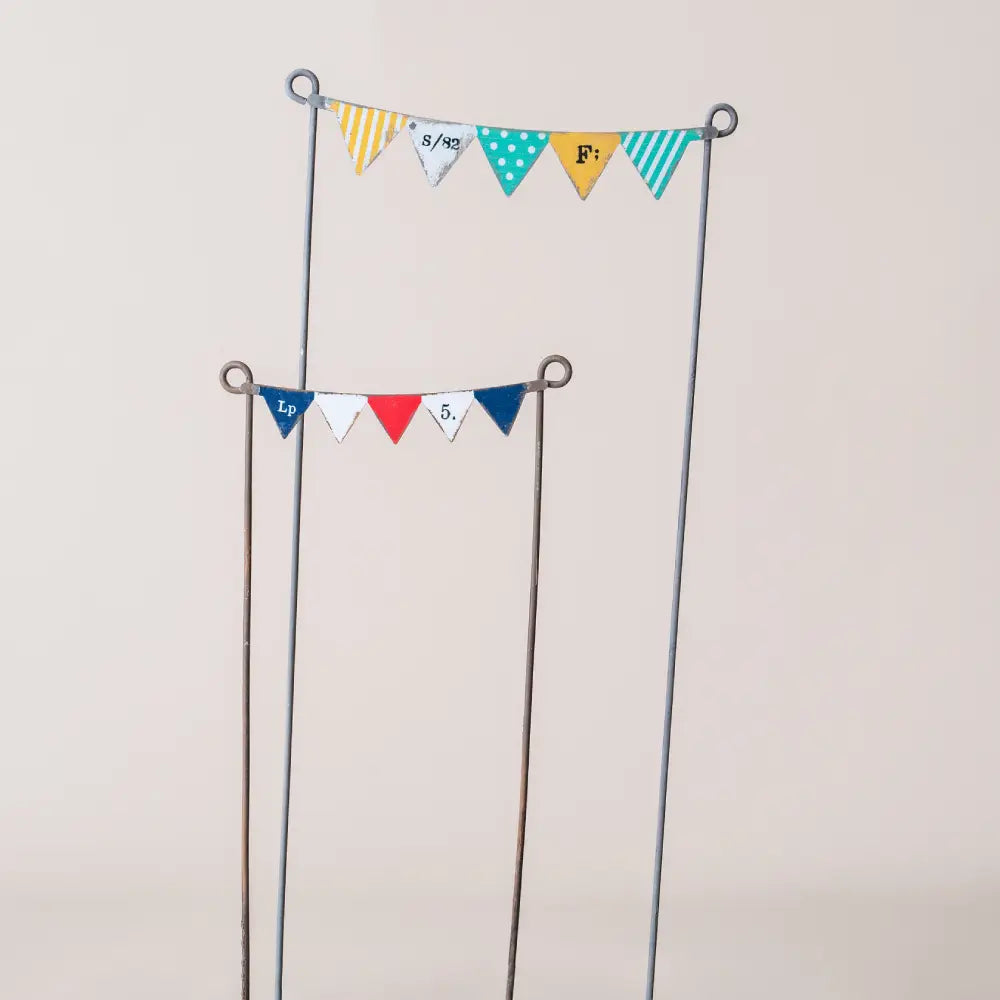 Décoration de pot de fleurs fanions festifs vintage