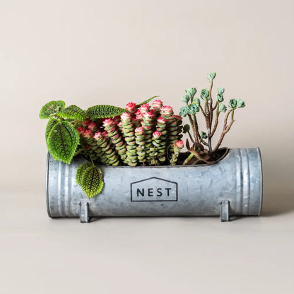 pot de fleurs moderne tubulaire en métal NEST